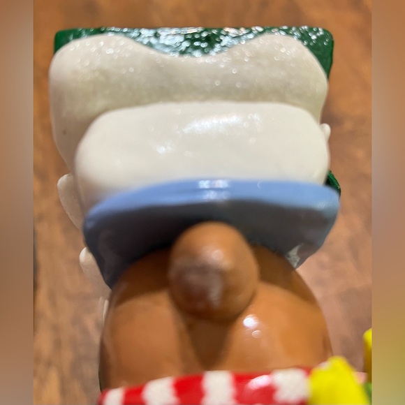 Claydough stocking hook bear & slay w/ 2 mantle hooks floral embossed bundle - Picture 12 of 16